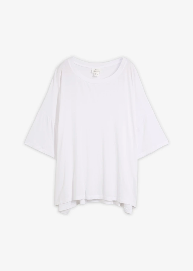 T-shirt oversized z lejącej wiskozy