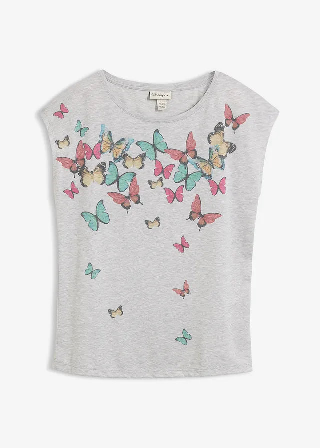 Shirt in een zachte viscosemix, Kleur: grijs gemêleerd