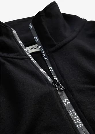 Robe sweat douce • noir imprimé • Boutique bonprix