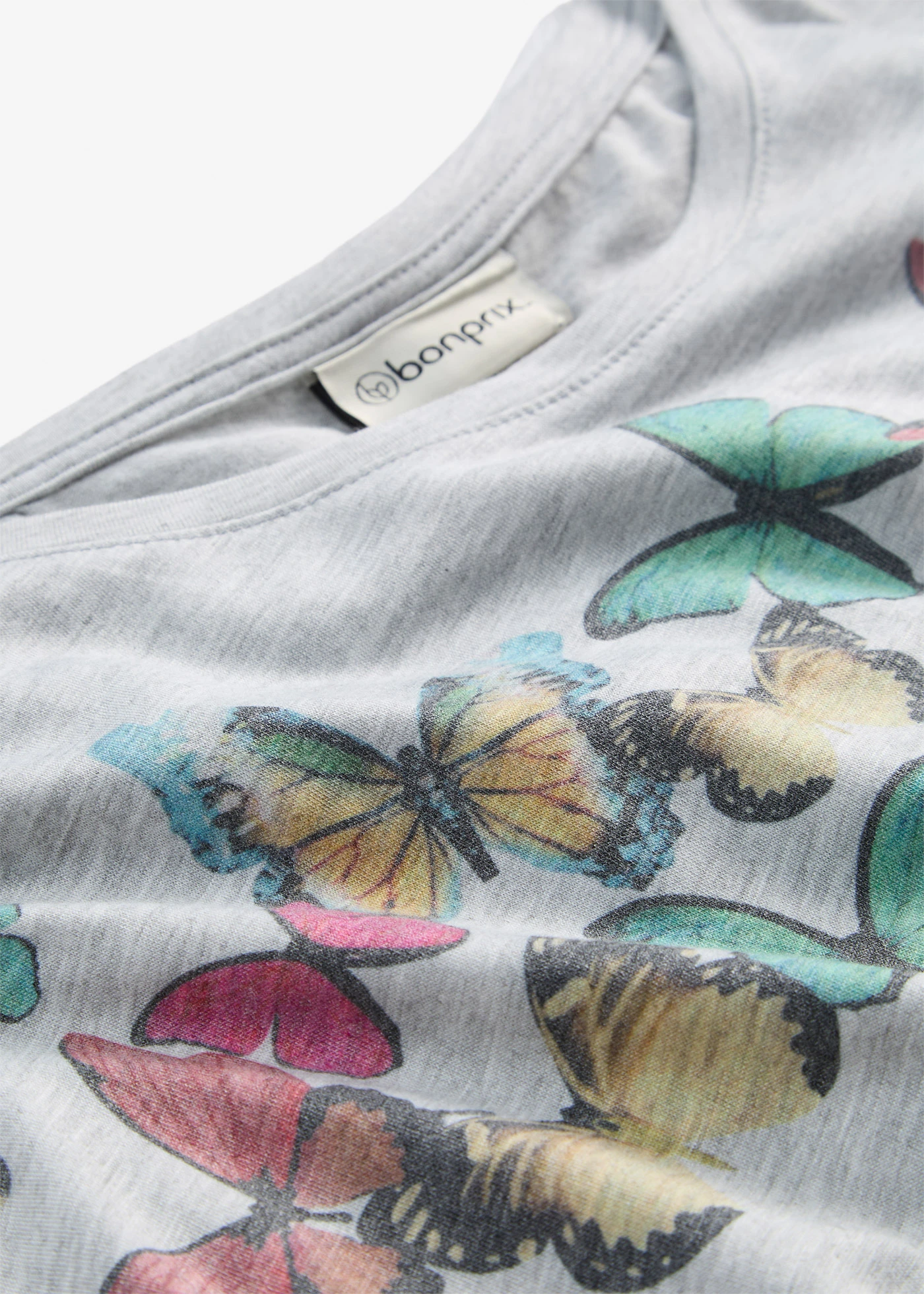 T-shirt doux • gris chiné • Boutique bonprix