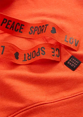 Bluza z kapturem, z miękkiego materiału z wiskozą • czerwona pomarańcza • sklep bonprix