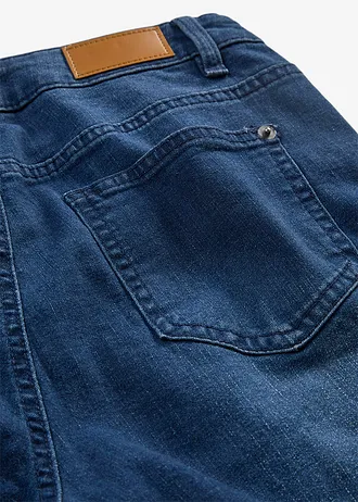 Skinny jeans, high waist, cropped • donkerblauw denim used • bonprix online shop