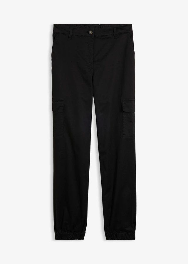 Pantalon cargo en coton extensible