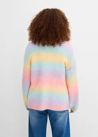 Gilet doux en grosse maille • bleu clair/rose/jaune/violet divers • Boutique bonprix