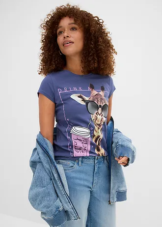 T-shirt met print • indigo met print • bonprix online shop