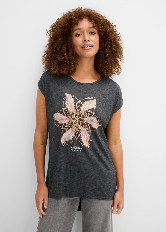 T-shirt doux • noir imprimé • product-page.page-title-suffix
