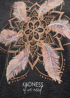 T-shirt doux • noir imprimé • Boutique bonprix