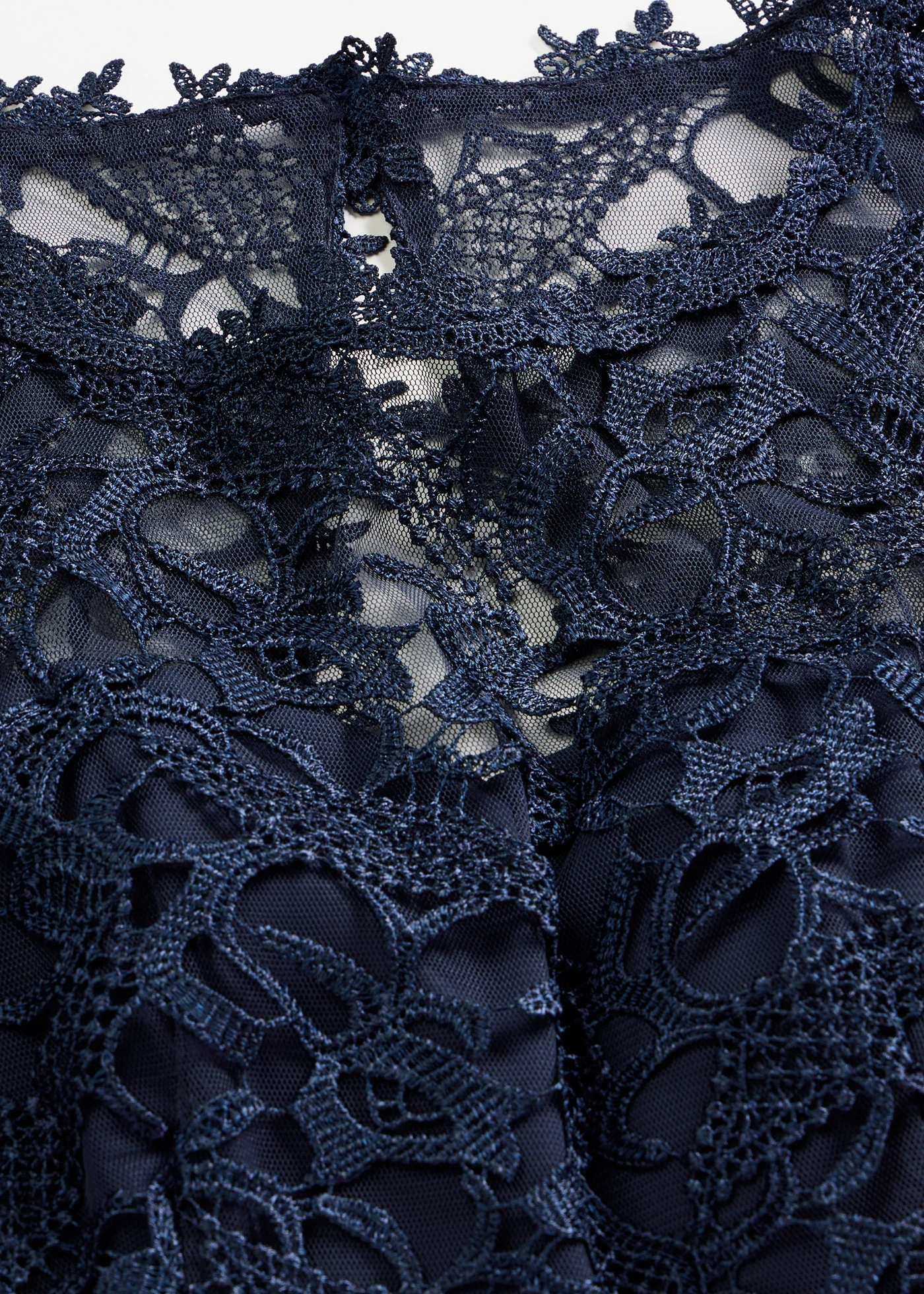 Maxi galajurk met kant • donkerblauw • bonprix online shop