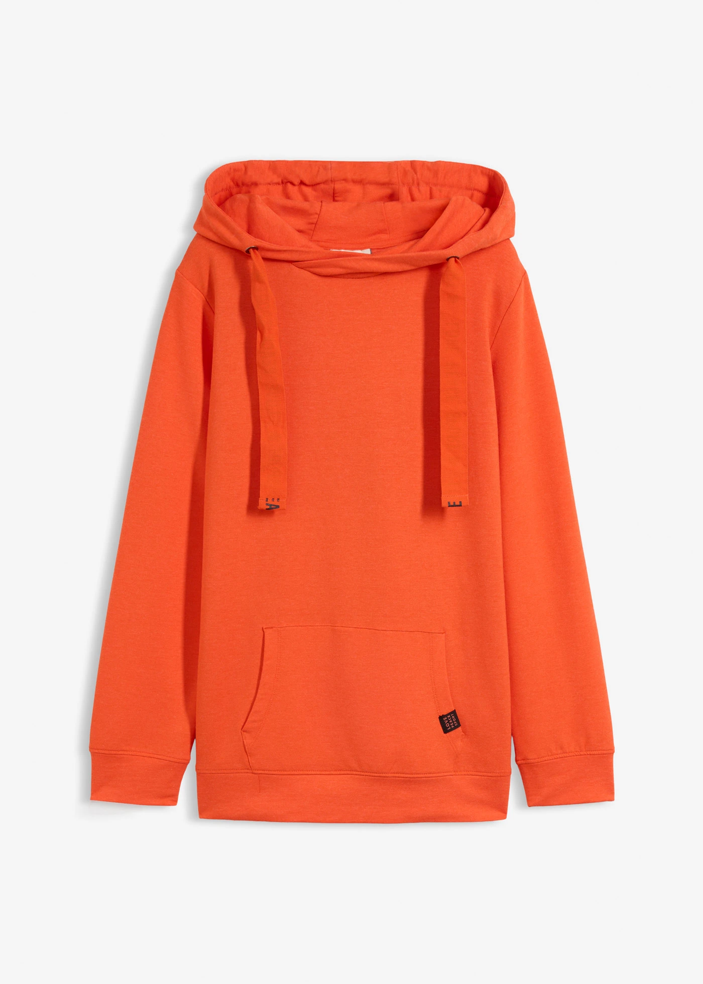 Bluza z kapturem, z miękkiego materiału z wiskozą • czerwona pomarańcza • sklep bonprix