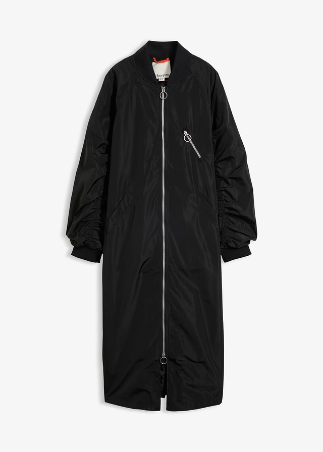 Manteau léger avec col en bord-côtes