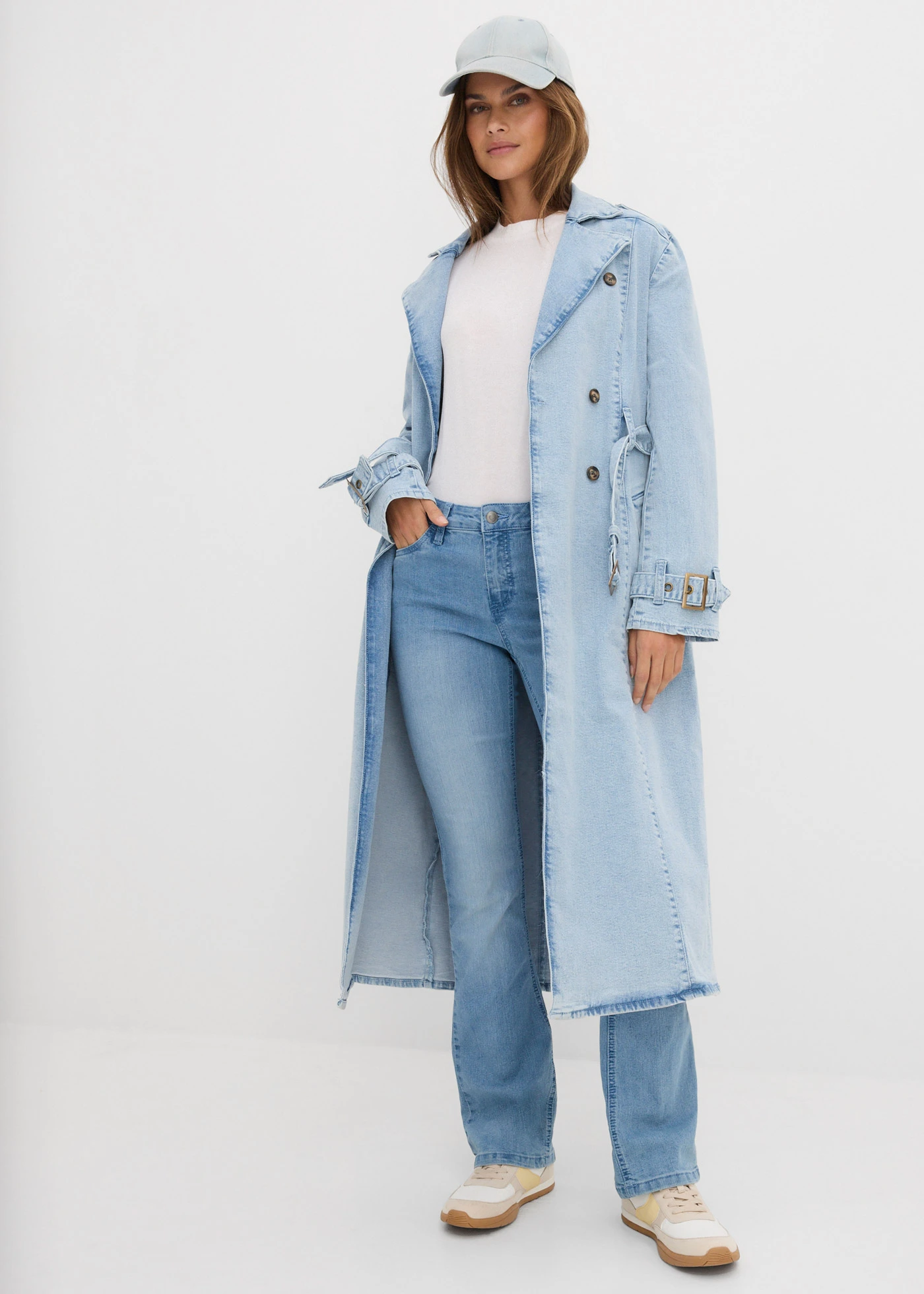 Strečové džíny Flared, Mid Waist • světle modrý denim • bonprix obchod