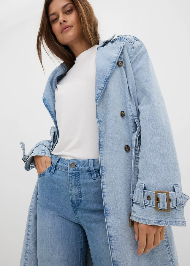Bootcut jeans mid waist, stretch • lichtblauw denim • product-page.page-title-suffix