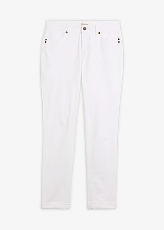 Straight sztreccsfarmer, High Waist • fehér • bonprix áruház