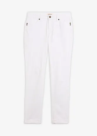 Stretch jeans mid waist, straight