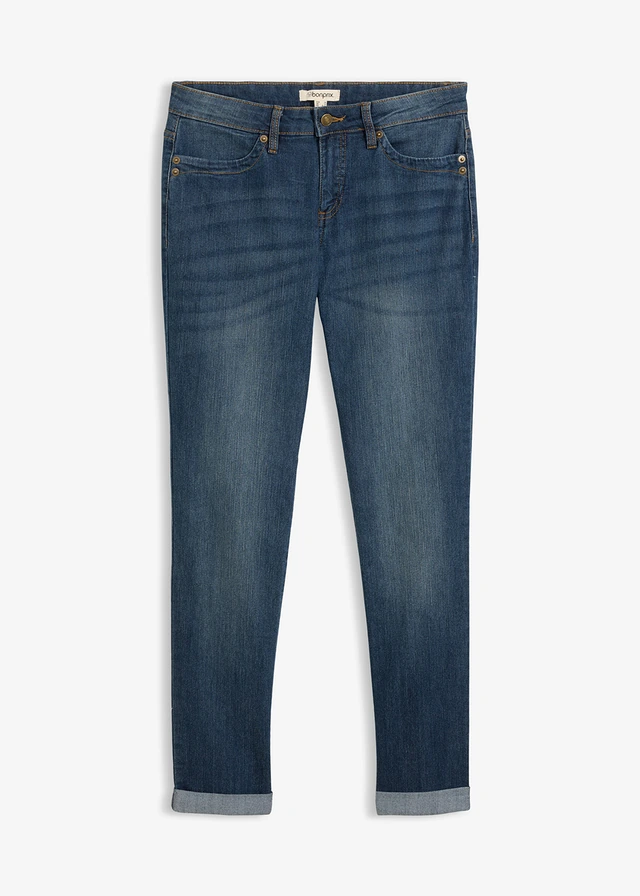 Blugi Straight Mid Waist, Stretch