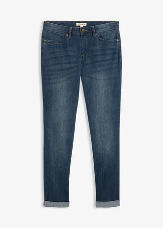 Straight sztreccsfarmer, Mid Waist