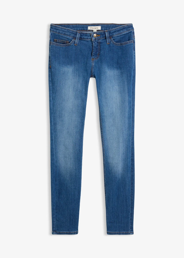Skinny stretch jeans, mid waist