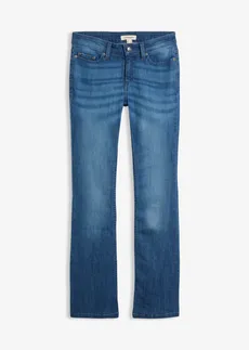 Bootcut stretch jeans, mid waist, Kleur: blauw denim used