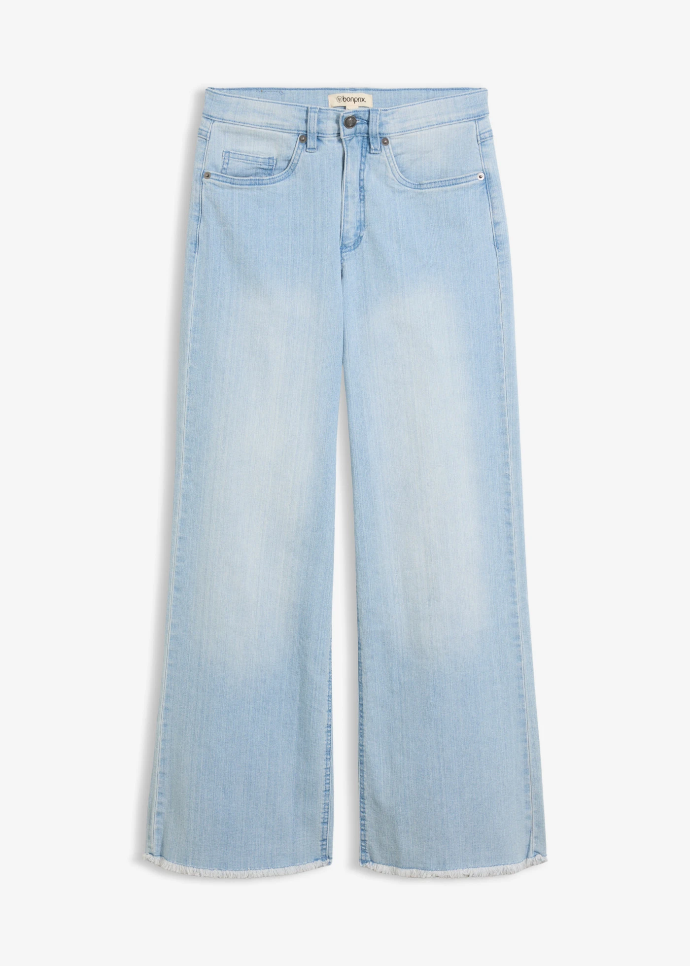 Džíny Wide Leg, High Waist • ledově modrý denim used • bonprix obchod
