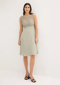 Mini jurk met kant, Kleur: zeegras