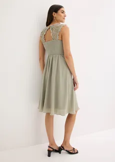 Mini jurk met kant, Kleur: zeegras