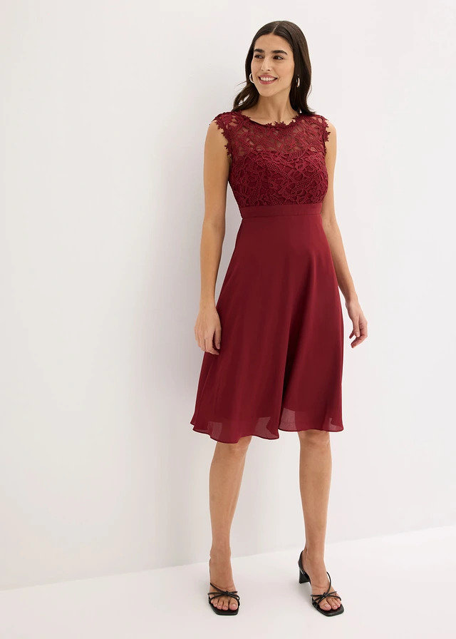 Robe courte à dentelle • rouge rubis • product-page.page-title-suffix