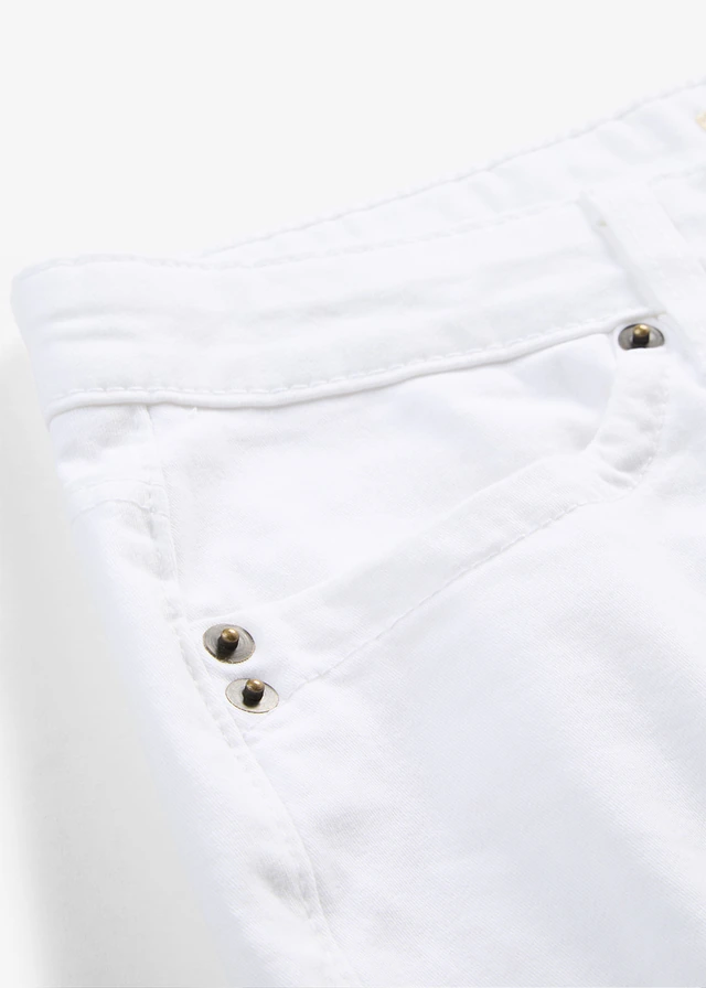 Jean droit taille mi-haute, extensible • blanc • product-page.page-title-suffix