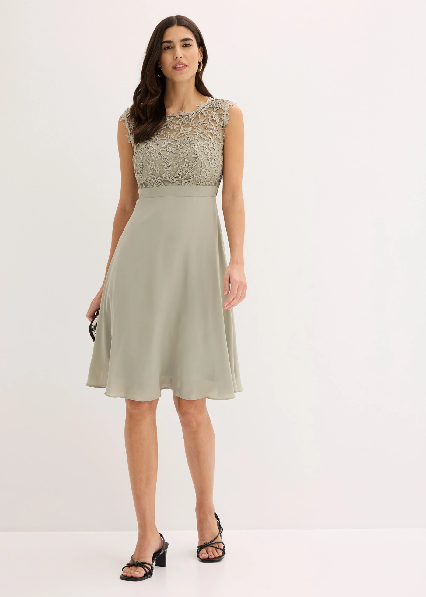 Mini jurk met kant • zeegras • bonprix online shop