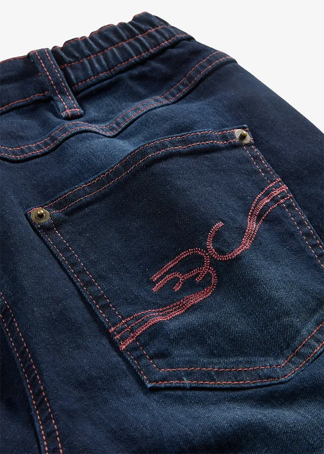Straight jeans met mid waist • donkerblauw denim • product-page.page-title-suffix