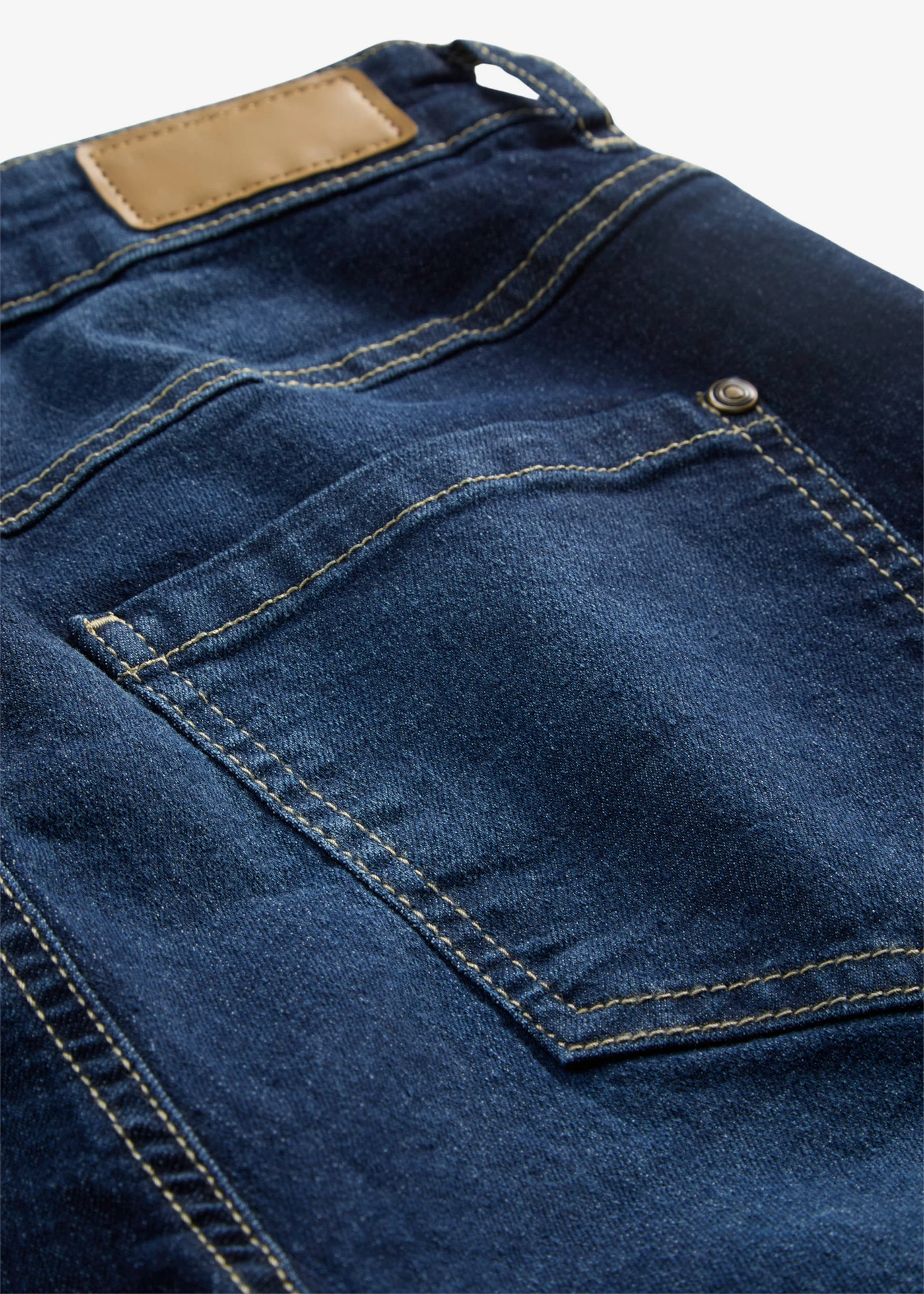 Jean skinny taille mi-haute, extensible • bleu foncé denim used • Boutique bonprix