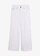 Wide leg stretch jeans, mid waist, Kleur: wit denim