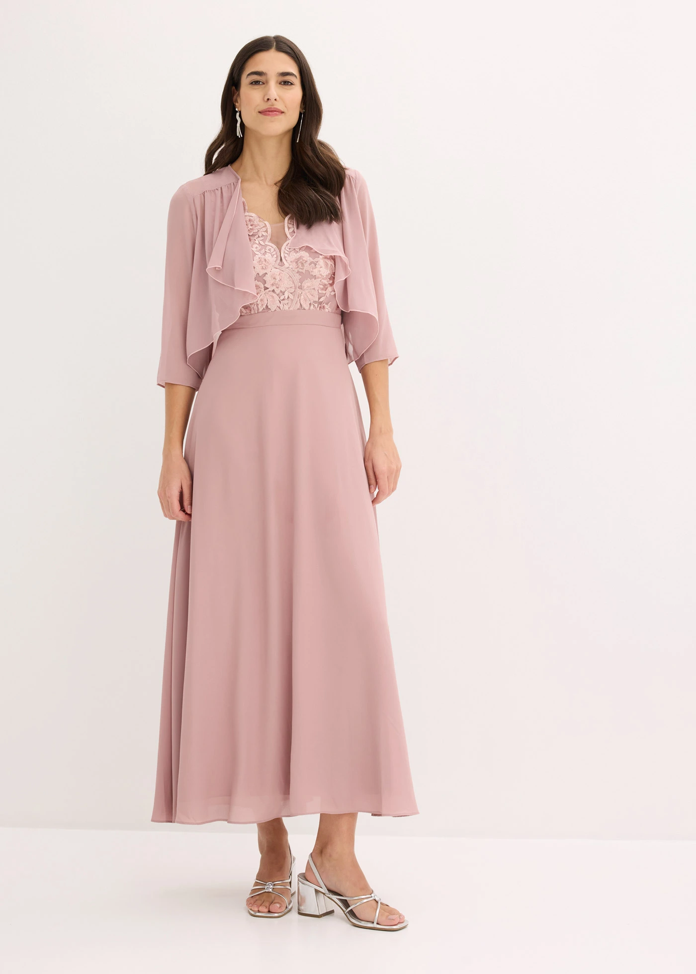 Bolero van elegant chiffon • rozenhout • bonprix online shop