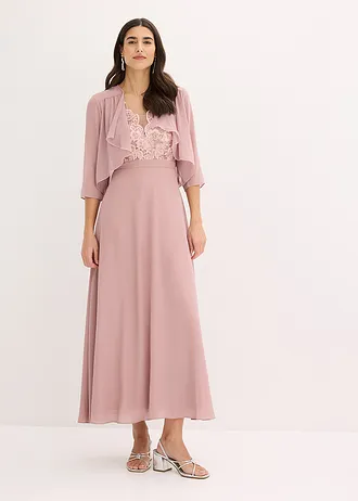 Bolero van elegant chiffon, Kleur: rozenhout