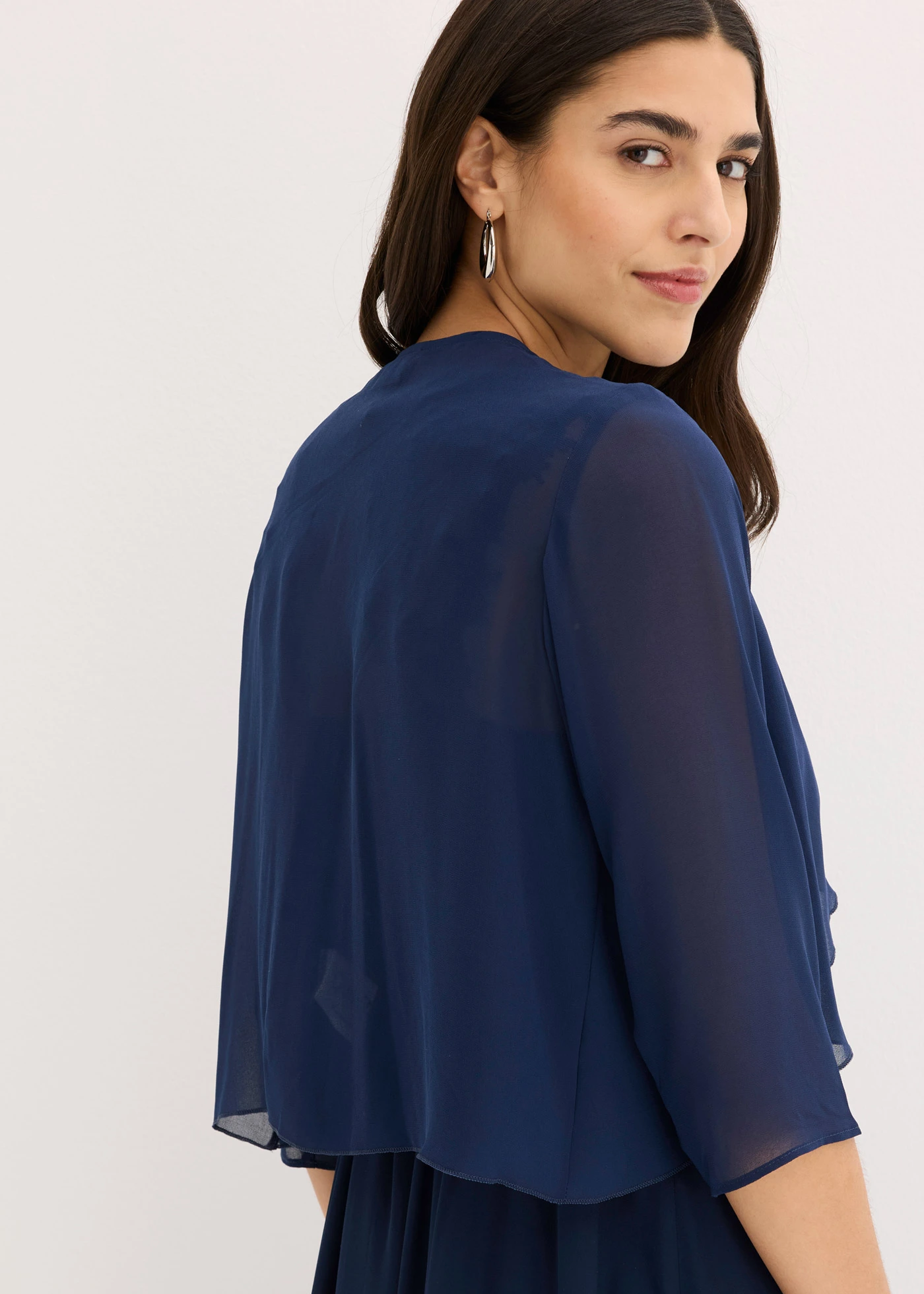 Bolero van elegant chiffon • donkerblauw • bonprix online shop