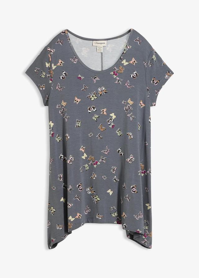 T-shirt avec papillons en viscose