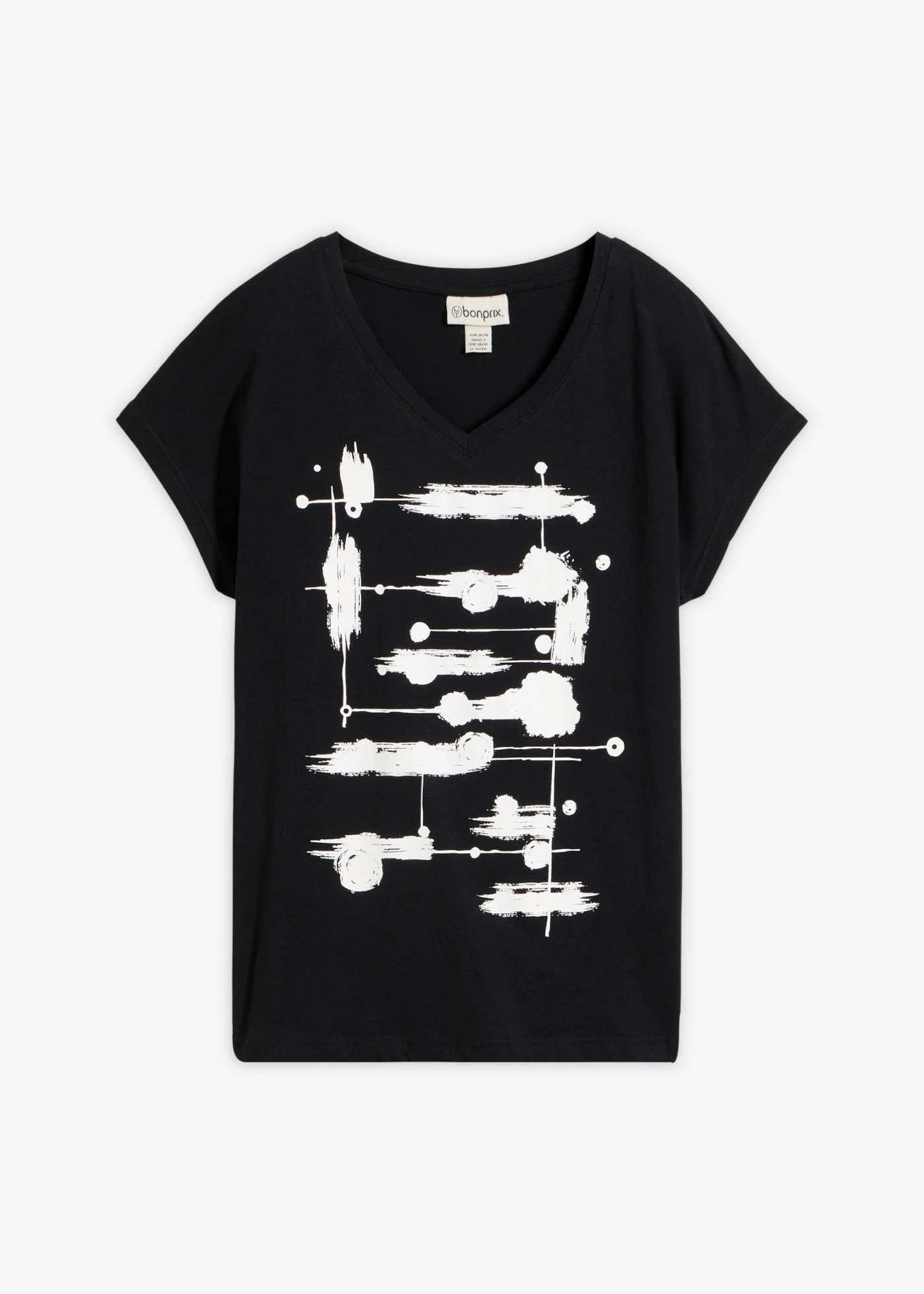 T-shirt • noir-blanc imprimé • Boutique bonprix