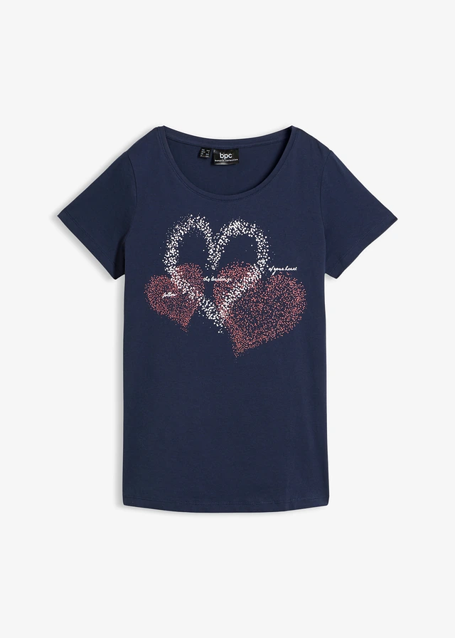 Tricou print inimă din bumbac organic