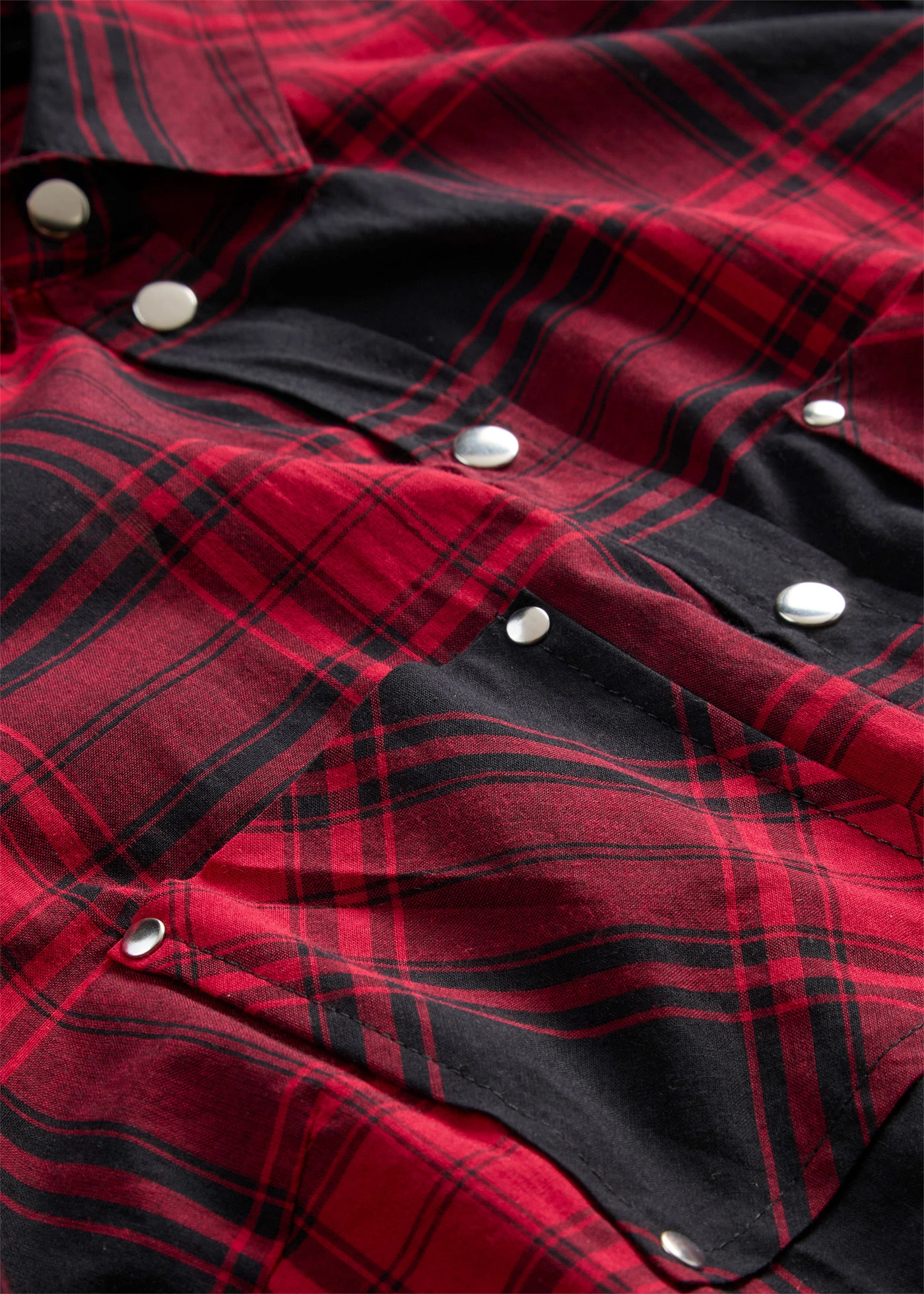 Geruite overhemdblouse van katoen • rood-zwart geruit • bonprix online shop