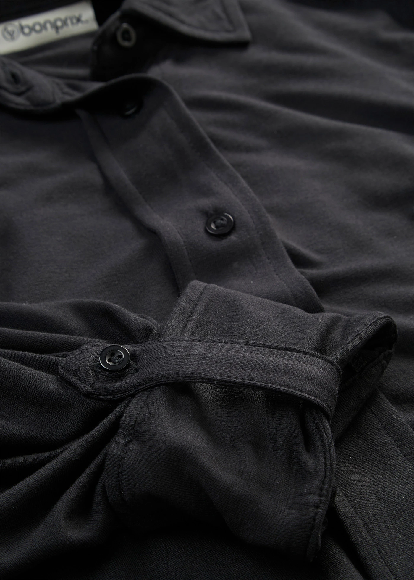 Chemisier long en jersey • noir • Boutique bonprix