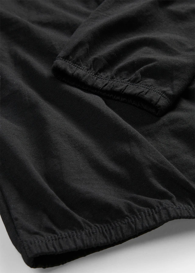 Katoenen longsleeve met elastiek van katoen • zwart • product-page.page-title-suffix