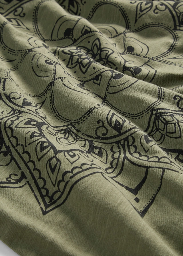 T-shirt fil flammé manches courtes • olive • product-page.page-title-suffix