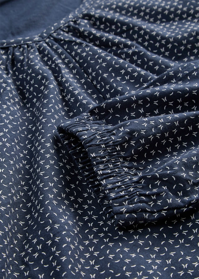 T-shirt manches longues 100% coton • bleu foncé imprimé • product-page.page-title-suffix