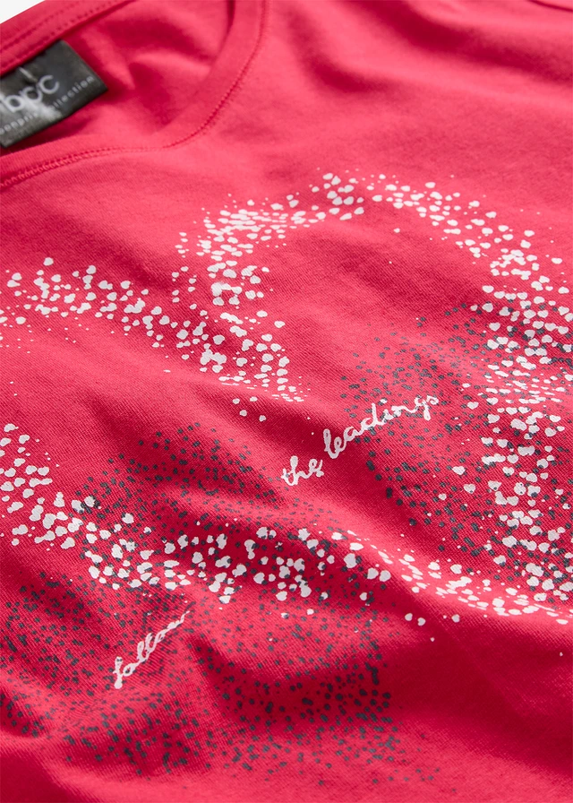 Katoenen shirt met hart van biologisch katoen • granaatrood • product-page.page-title-suffix
