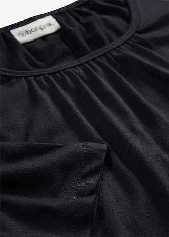 Oversized shirt in een viscosemix • zwart • bonprix online shop