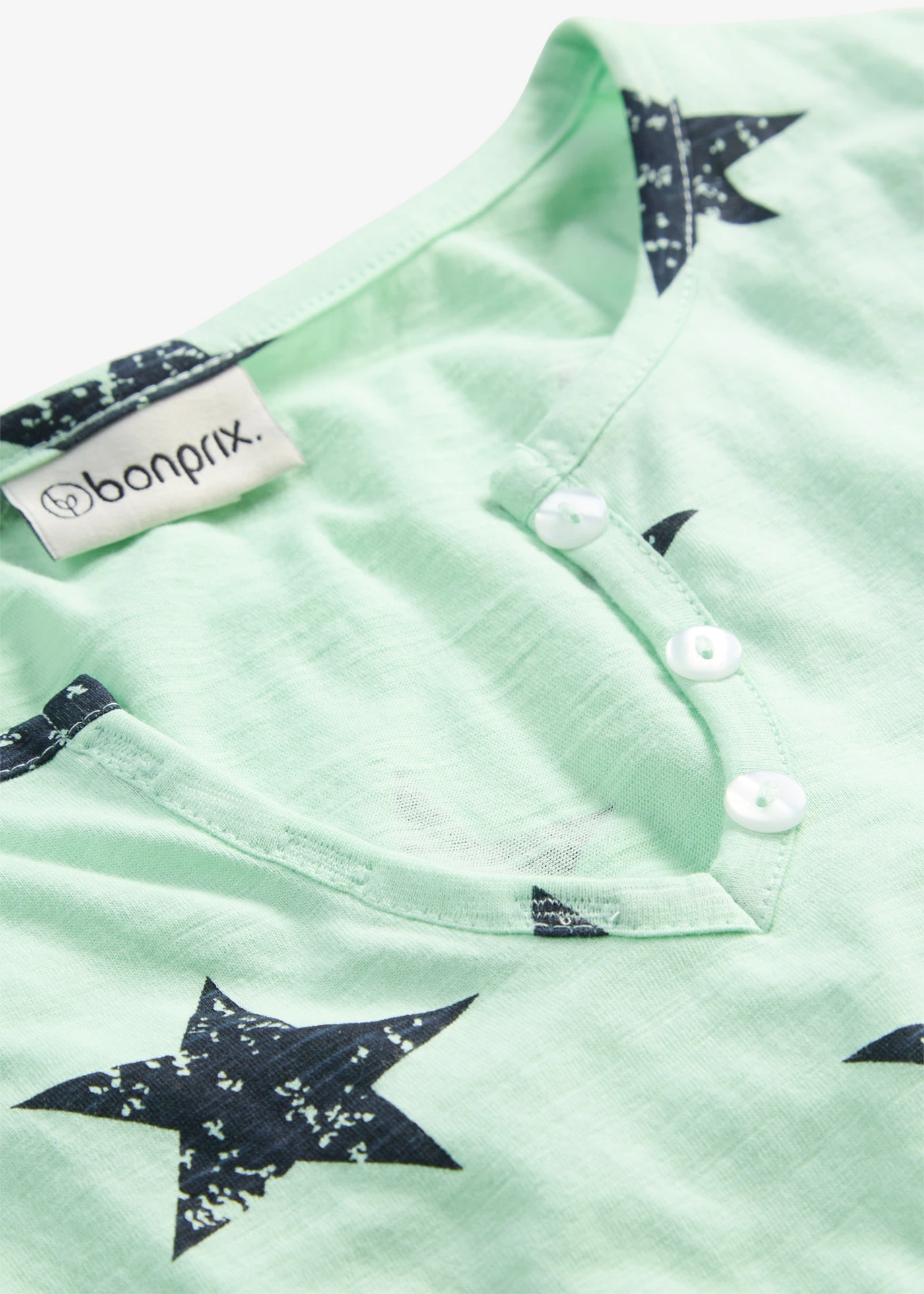 Shirt met sterrenprint • groen-donkerblauw gedessineerd • bonprix online shop