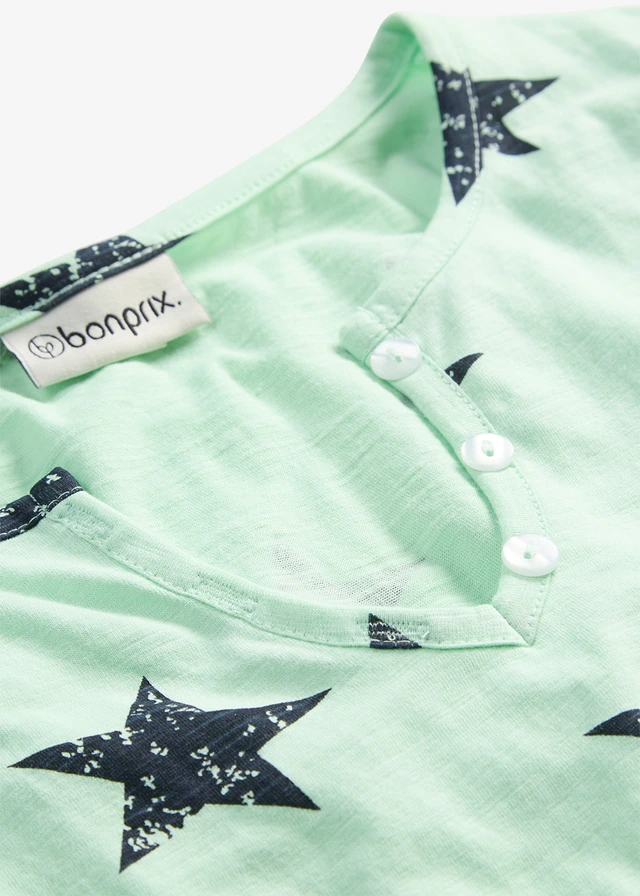 T-shirt 100% coton imprimé étoiles • vert/bleu foncé imprimé • product-page.page-title-suffix