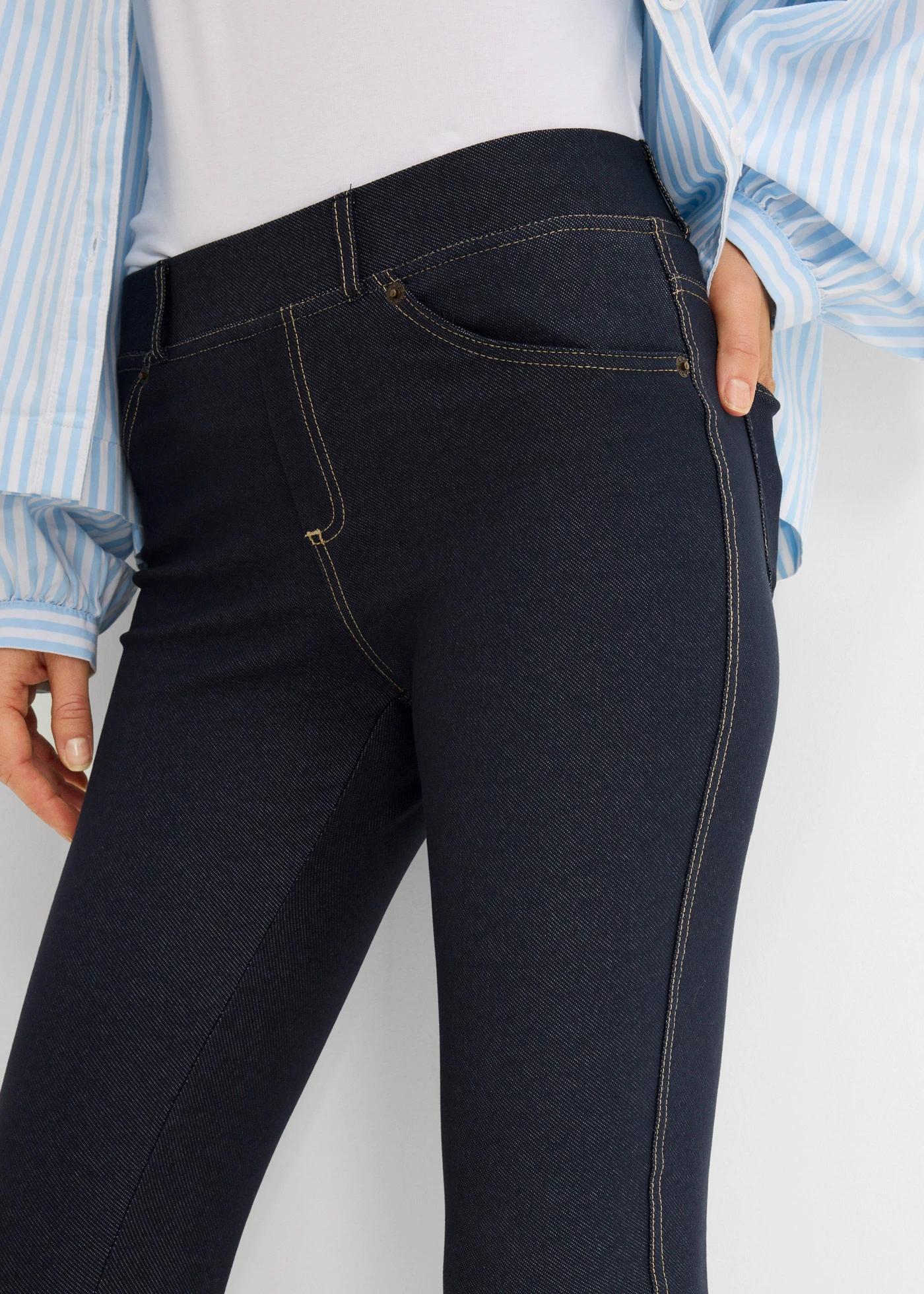 Farmer hatású legging • kék denim • bonprix áruház