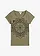 T-shirt fil flammé manches courtes, Couleur: olive