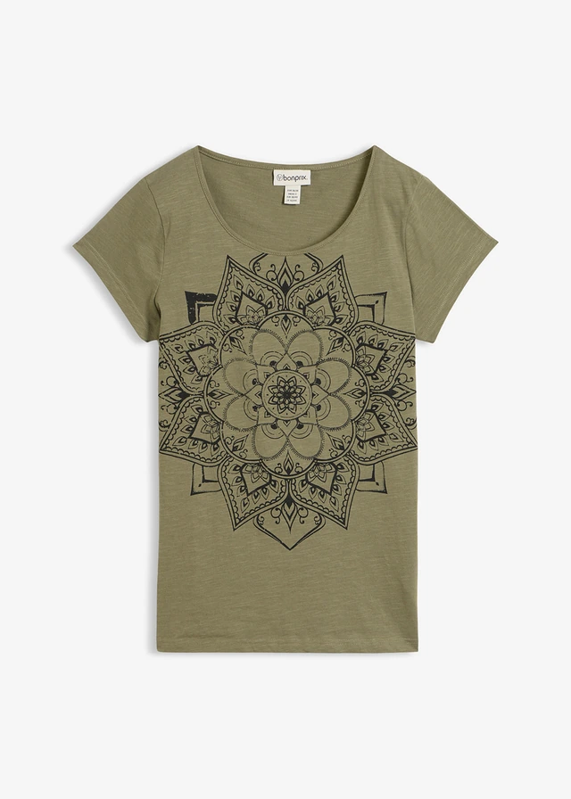 T-shirt fil flammé manches courtes