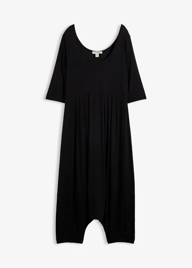 Combinaison fluide en jersey viscose, Couleur: noir